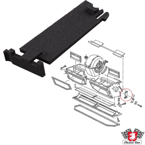 PartzBiz CE: 1128004280-Bearing plate for flap for footwell PartzBiz CE: 1128004280-Bearing plate for flap for footwell