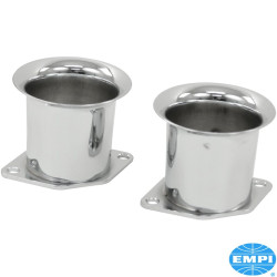 PartzBiz CE 8115151618 - Chrome velocity stack set, 2 1/4