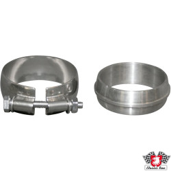 PartzBiz CE 1621400710 - Clamp set for tail pipe, Stainless Steel