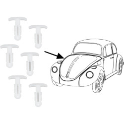 PartzBiz CE 8186550116 - Clips for bonnet/door seal, 6 pcs.