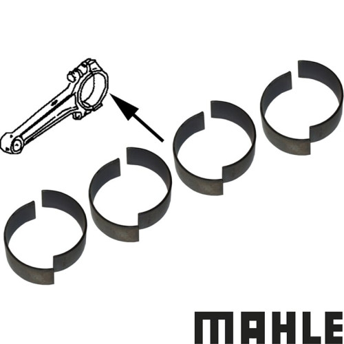 PartzBiz CE: 8110600317-Connecting rod bearing set, +0.25 mm crank