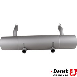 PartzBiz CE 1620600700 - Exhaust rear. Made of steel with grey paint