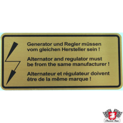 PartzBiz CE 1601501806 - Sticker, generator PartzBiz CE 1601501806 - Sticker, generator