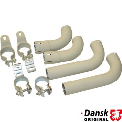 PartzBiz CE 1620701610 - Tail pipe set with clamps (complete