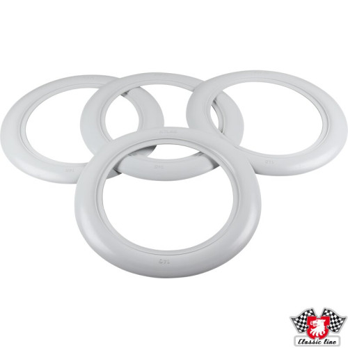 PartzBiz CE: 8160300410-White wall ring, wide, 4 pcs., 14 PartzBiz CE: 8160300410-White wall ring, wide, 4 pcs., 14