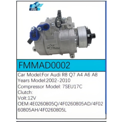 PartzBiz CE: -Compressor for Audi - FMMAD0002 PartzBiz CE: -Compressor for Audi - FMMAD0002