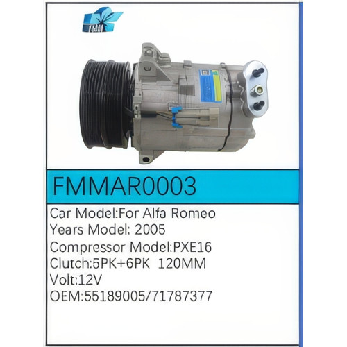 PartzBiz CE: -Compressor for  Alfa Romeo - FMMAR0003