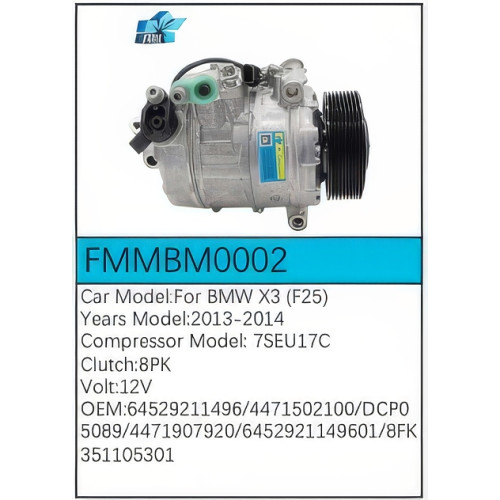 PartzBiz CE: -Compressor for BMW - FMMBM0002 PartzBiz CE: -Compressor for BMW - FMMBM0002