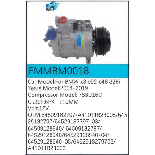 PartzBiz CE: -Compressor for BMW - FMMBM0018 PartzBiz CE: -Compressor for BMW - FMMBM0018