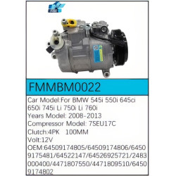 PartzBiz CE FMMBM0022 - Compressor for BMW - FMMBM0022 PartzBiz CE FMMBM0022 - Compressor for BMW - FMMBM0022