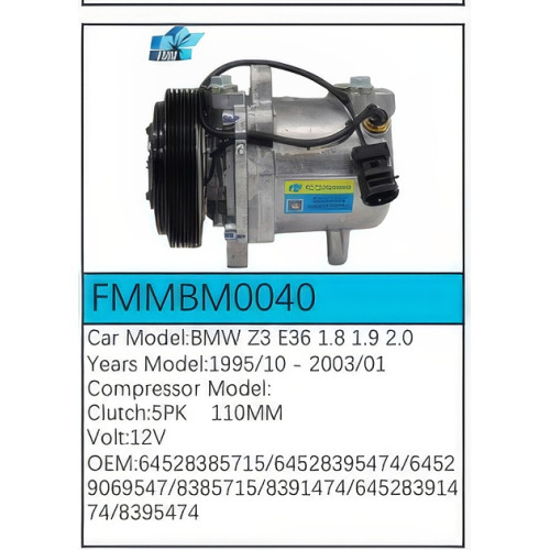 PartzBiz CE: -Compressor for BMW - FMMBM0040 PartzBiz CE: -Compressor for BMW - FMMBM0040