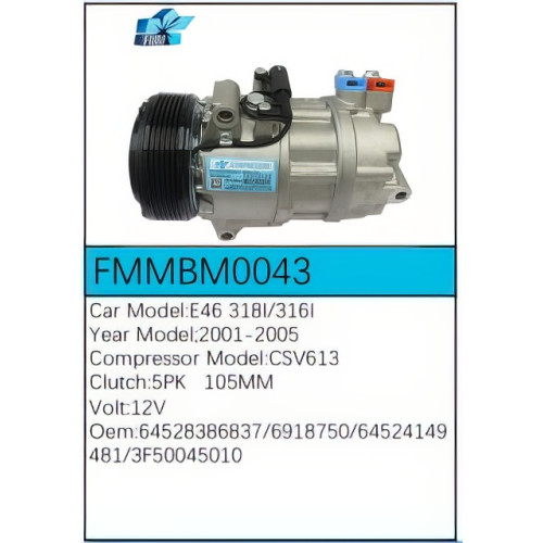 PartzBiz CE: -Compressor for BMW - FMMBM0043 PartzBiz CE: -Compressor for BMW - FMMBM0043