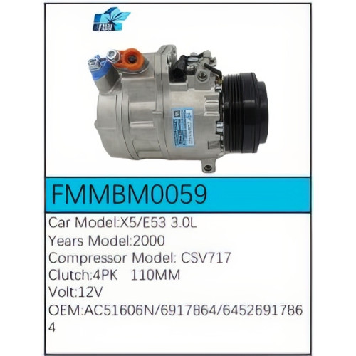 PartzBiz CE: -Compressor for BMW - FMMBM0059 PartzBiz CE: -Compressor for BMW - FMMBM0059