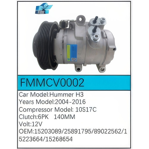 PartzBiz CE: -Compressor for Chevrolet - FMMCV0002 PartzBiz CE: -Compressor for Chevrolet - FMMCV0002