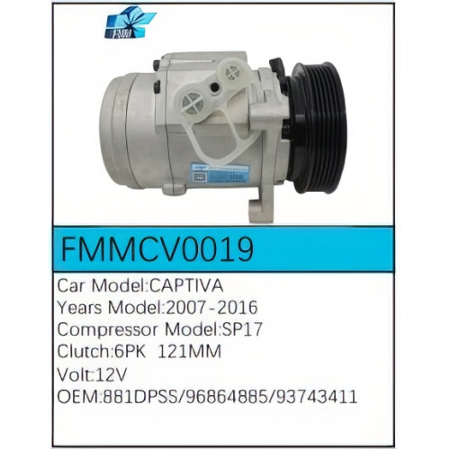 PartzBiz CE: -Compressor for  Chevrolet - FMMCV0019
