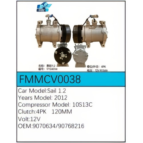 PartzBiz CE: -Compressor for Chevrolet - FMMCV0038 PartzBiz CE: -Compressor for Chevrolet - FMMCV0038
