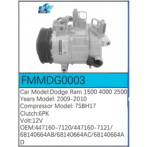PartzBiz CE: -Compressor for Dodge - FMMDG0003 PartzBiz CE: -Compressor for Dodge - FMMDG0003