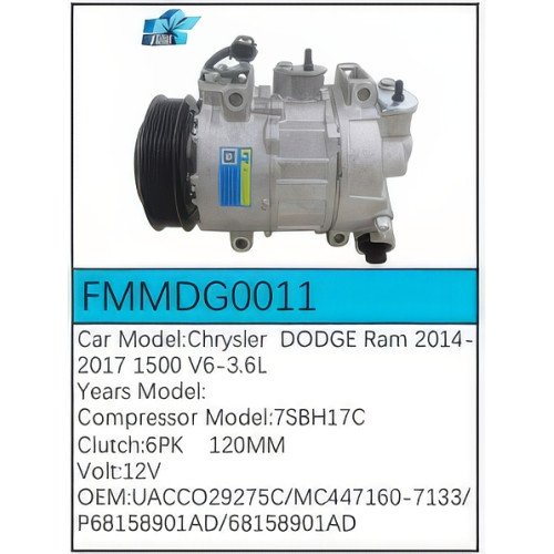 PartzBiz CE: -Compressor for Dodge - FMMDG0011 PartzBiz CE: -Compressor for Dodge - FMMDG0011