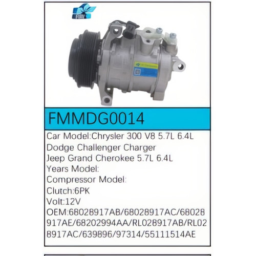 PartzBiz CE: -Compressor for  Dodge - FMMDG0014