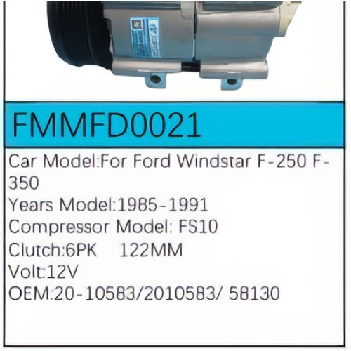 PartzBiz CE: -Compressor for Ford - FMMFD0021 PartzBiz CE: -Compressor for Ford - FMMFD0021