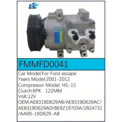 PartzBiz CE: -Compressor for Ford - FMMFD0041 PartzBiz CE: -Compressor for Ford - FMMFD0041