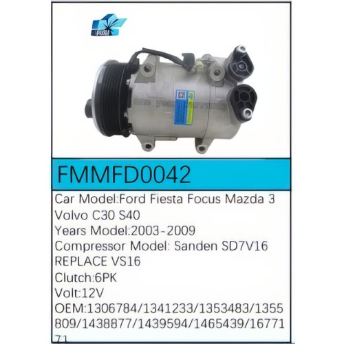 PartzBiz CE: -Compressor for Ford - FMMFD0042 PartzBiz CE: -Compressor for Ford - FMMFD0042