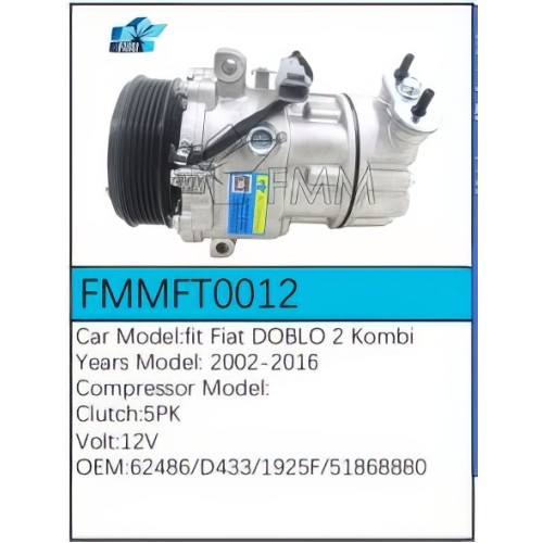 PartzBiz CE: -Compressor for Fiat - FMMFT0012 PartzBiz CE: -Compressor for Fiat - FMMFT0012