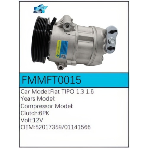 PartzBiz CE: -Compressor for Fiat - FMMFT0015 PartzBiz CE: -Compressor for Fiat - FMMFT0015