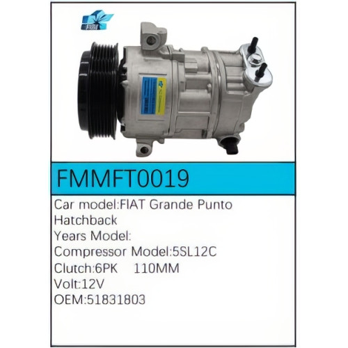 PartzBiz CE: -Compressor for Fiat - FMMFT0019 PartzBiz CE: -Compressor for Fiat - FMMFT0019