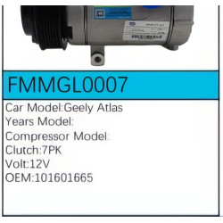 PartzBiz CE FMMGL0007 - สำหรับคอมเพรสเซอร์ Geely - FMMGL0007 PartzBiz CE FMMGL0007 - สำหรับคอมเพรสเซอร์ Geely - FMMGL0007