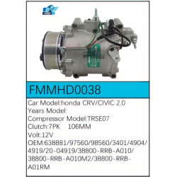 PartzBiz CE FMMHD0038 - Compressor for Honda - FMMHD0038 PartzBiz CE FMMHD0038 - Compressor for Honda - FMMHD0038