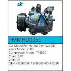 PartzBiz CE FMMHD0051 - Compressor for Honda - FMMHD0051 PartzBiz CE FMMHD0051 - Compressor for Honda - FMMHD0051