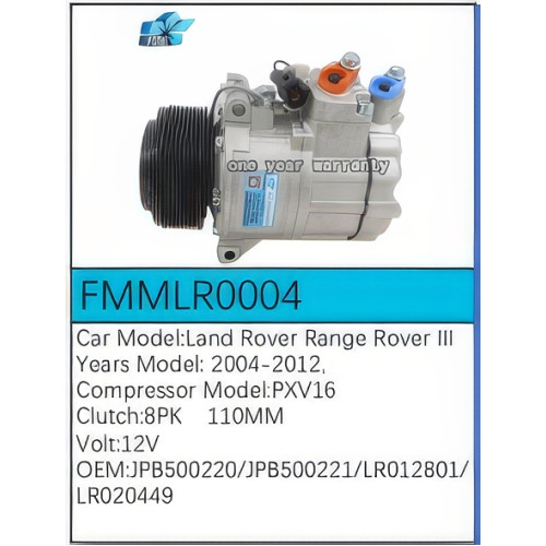 PartzBiz CE: -Compressor for Land Rover - FMMLR0004 PartzBiz CE: -Compressor for Land Rover - FMMLR0004