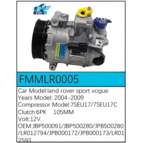 PartzBiz CE: -Compressor for Land Rover - FMMLR0005 PartzBiz CE: -Compressor for Land Rover - FMMLR0005