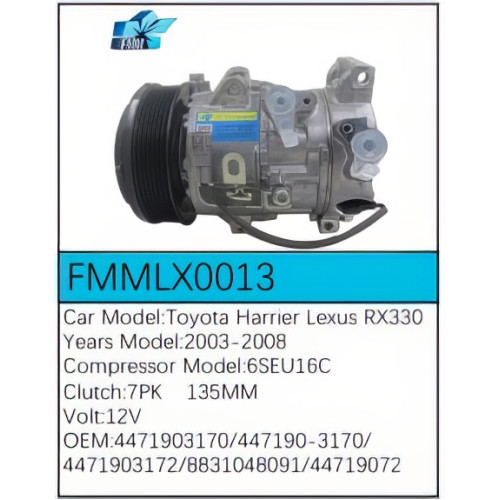 PartzBiz CE: -Compressor for Lexus - FMMLX0013 PartzBiz CE: -Compressor for Lexus - FMMLX0013
