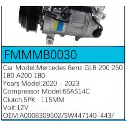PartzBiz CE FMMMB0030 - Compressor for Mercedes-Benz - FMMMB0030 PartzBiz CE FMMMB0030 - Compressor for Mercedes-Benz - FMMMB0030