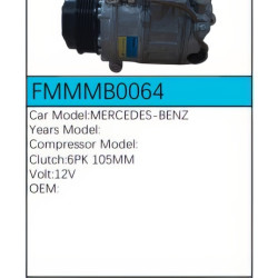 PartzBiz CE FMMMB0064 - Compressor for Mercedes-Benz - FMMMB0064 PartzBiz CE FMMMB0064 - Compressor for Mercedes-Benz - FMMMB0064