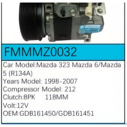 PartzBiz CE FMMMZ0032 - สำหรับคอมเพรสเซอร์ Mazda - FMMMZ0032 PartzBiz CE FMMMZ0032 - สำหรับคอมเพรสเซอร์ Mazda - FMMMZ0032