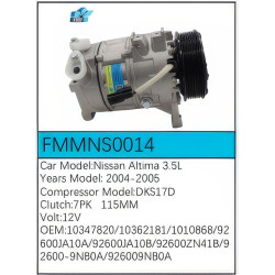 PartzBiz CE FMMNS0014 - Compressor for Nissan - FMMNS0014 PartzBiz CE FMMNS0014 - Compressor for Nissan - FMMNS0014