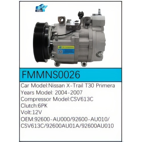 PartzBiz CE: -Compressor for Nissan - FMMNS0026 PartzBiz CE: -Compressor for Nissan - FMMNS0026