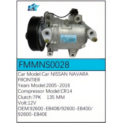 PartzBiz CE: -Compressor for Nissan - FMMNS0028 PartzBiz CE: -Compressor for Nissan - FMMNS0028