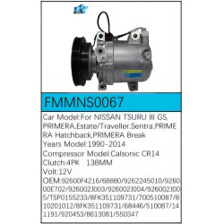 PartzBiz CE FMMNS0067 - Compressor for Nissan - FMMNS0067 PartzBiz CE FMMNS0067 - Compressor for Nissan - FMMNS0067