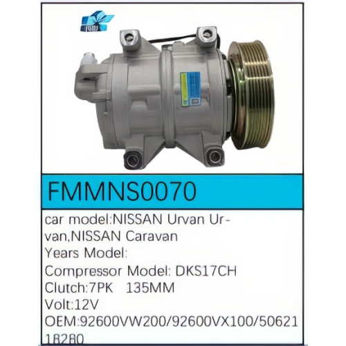 PartzBiz CE: -Compressor for Nissan - FMMNS0070 PartzBiz CE: -Compressor for Nissan - FMMNS0070