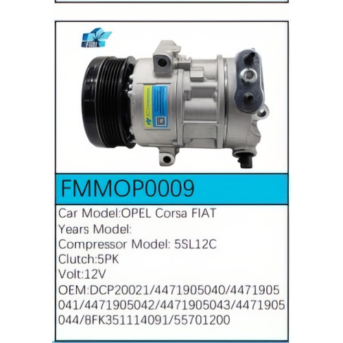 PartzBiz CE: -Compressor for  Opel - FMMOP0009