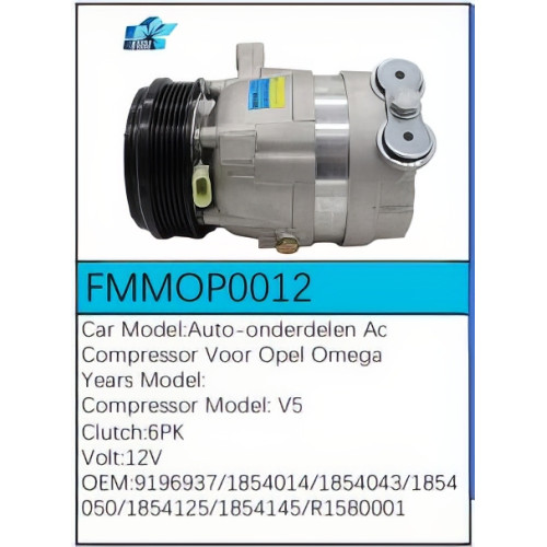 PartzBiz CE: -Compressor for Opel - FMMOP0012 PartzBiz CE: -Compressor for Opel - FMMOP0012
