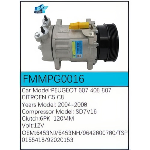 PartzBiz CE: -Compressor for Peugeot - FMMPG0016 PartzBiz CE: -Compressor for Peugeot - FMMPG0016