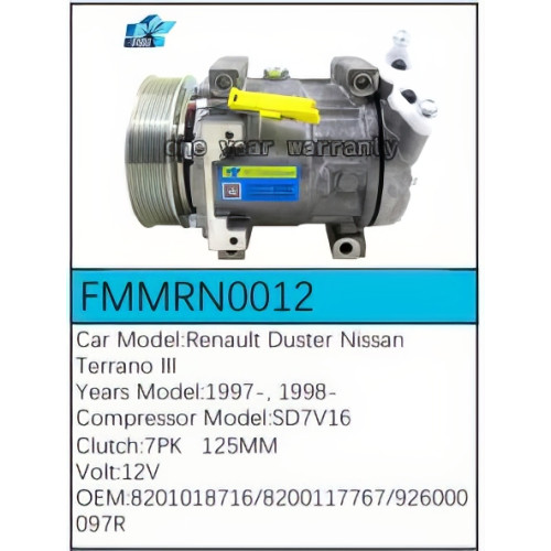 PartzBiz CE: -Compressor for Renault - FMMRN0012 PartzBiz CE: -Compressor for Renault - FMMRN0012
