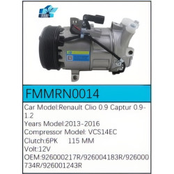 PartzBiz CE FMMRN0014 - Compressor for Renault - FMMRN0014 PartzBiz CE FMMRN0014 - Compressor for Renault - FMMRN0014