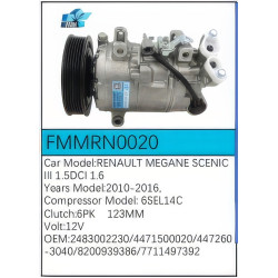 PartzBiz CE FMMRN0020 - Compressor for Renault - FMMRN0020 PartzBiz CE FMMRN0020 - Compressor for Renault - FMMRN0020