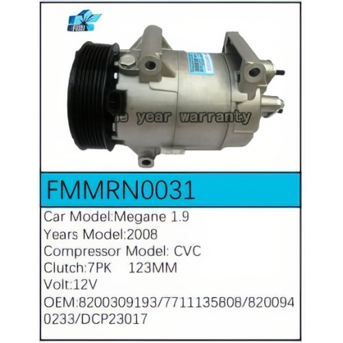 PartzBiz CE: -Compressor for Renault - FMMRN0031 PartzBiz CE: -Compressor for Renault - FMMRN0031